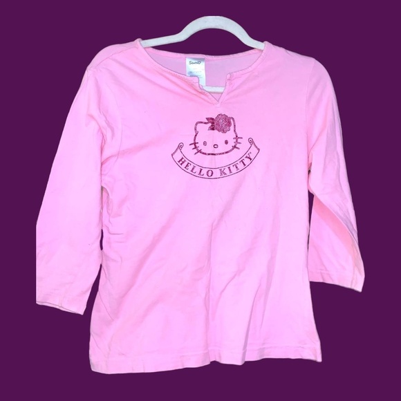 Hello Kitty PJ set. top with matching bottoms size small - Picture 3 of 6
